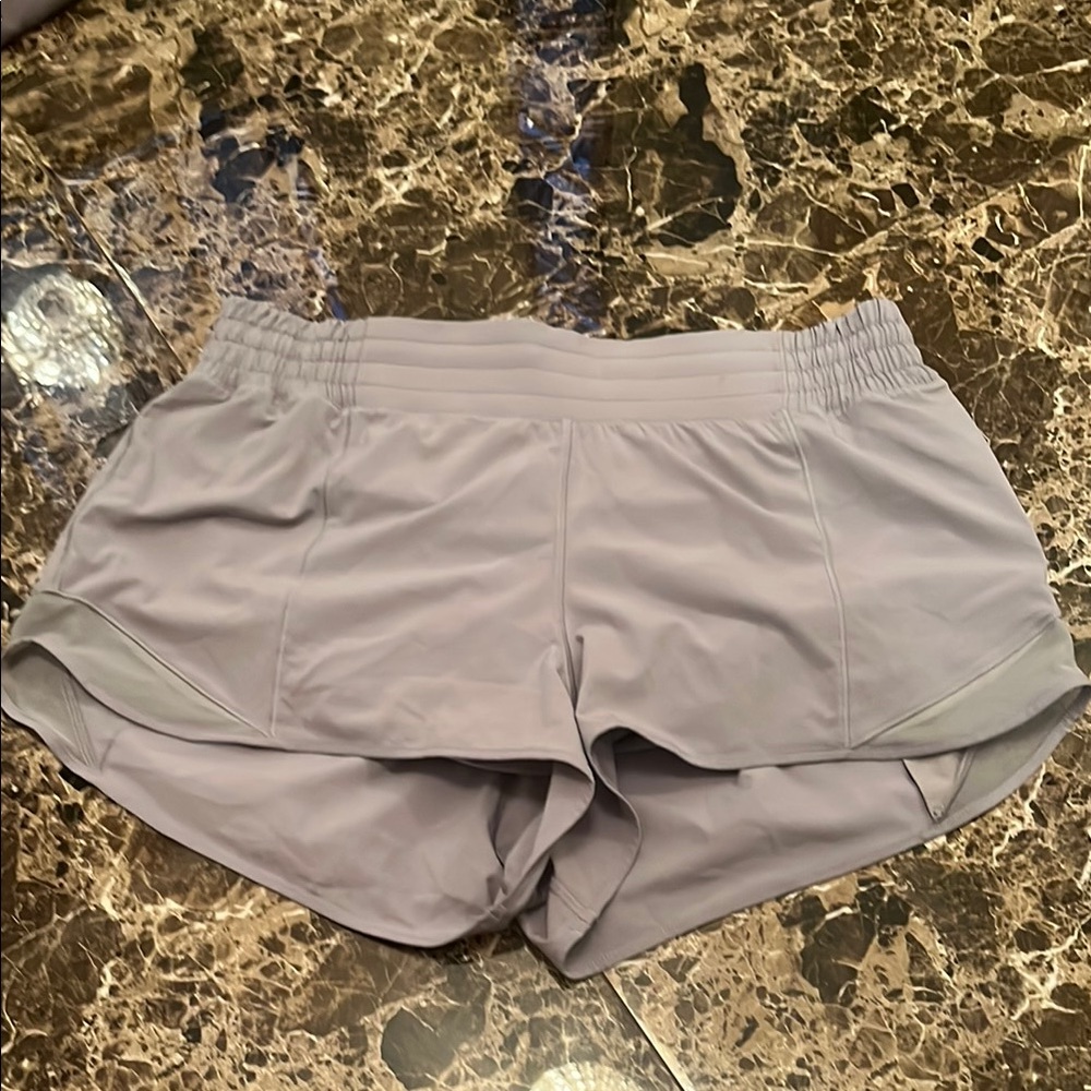 Lululemon Athletica Gray Athletic Shorts with Curved Hem